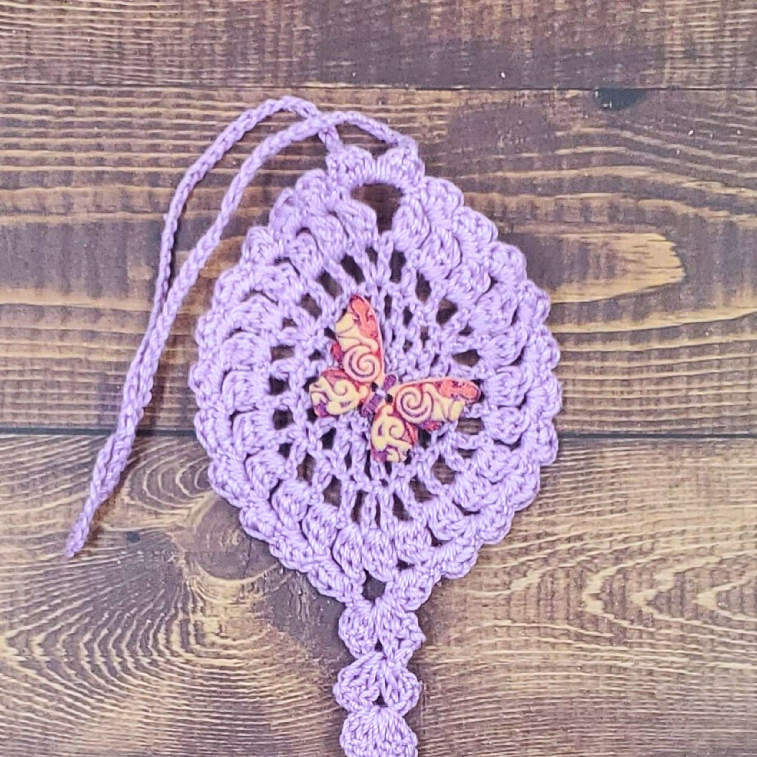Swirl Butterfly on Pastel Purple Flutter Charm