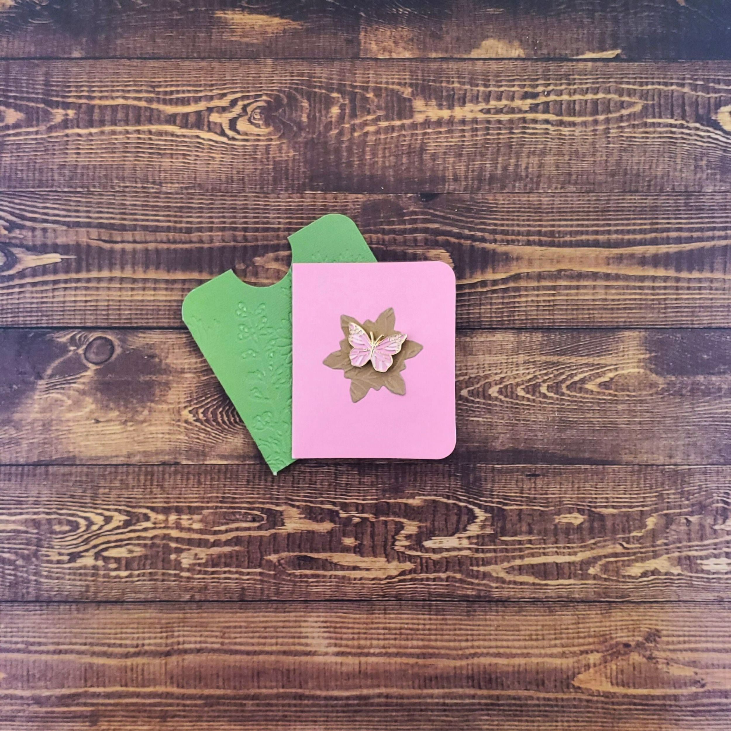 Two-tone Pink Butterfly Enamel Pin