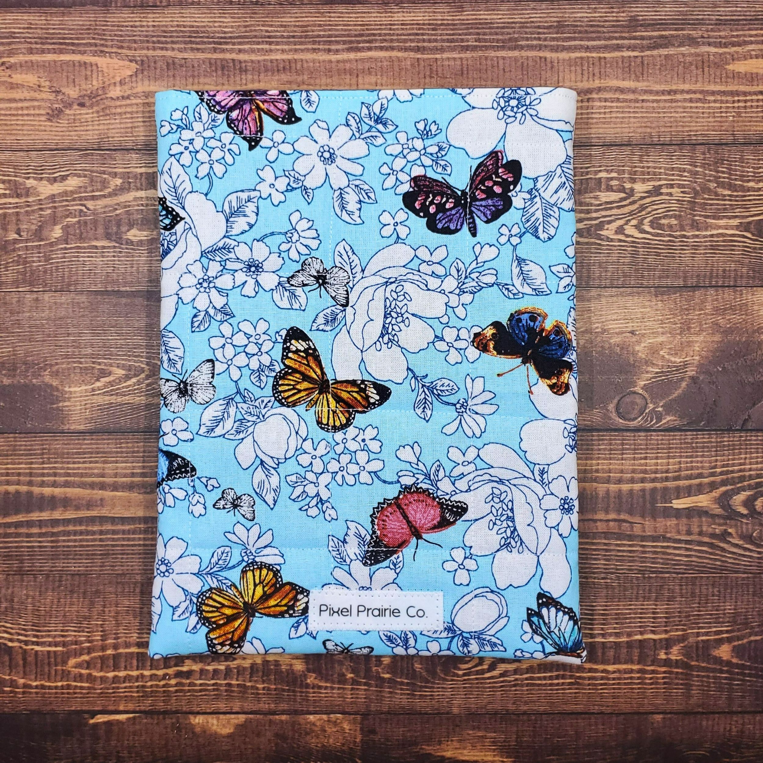Butterfly Frenzy on Blue E-Reader Sleeve