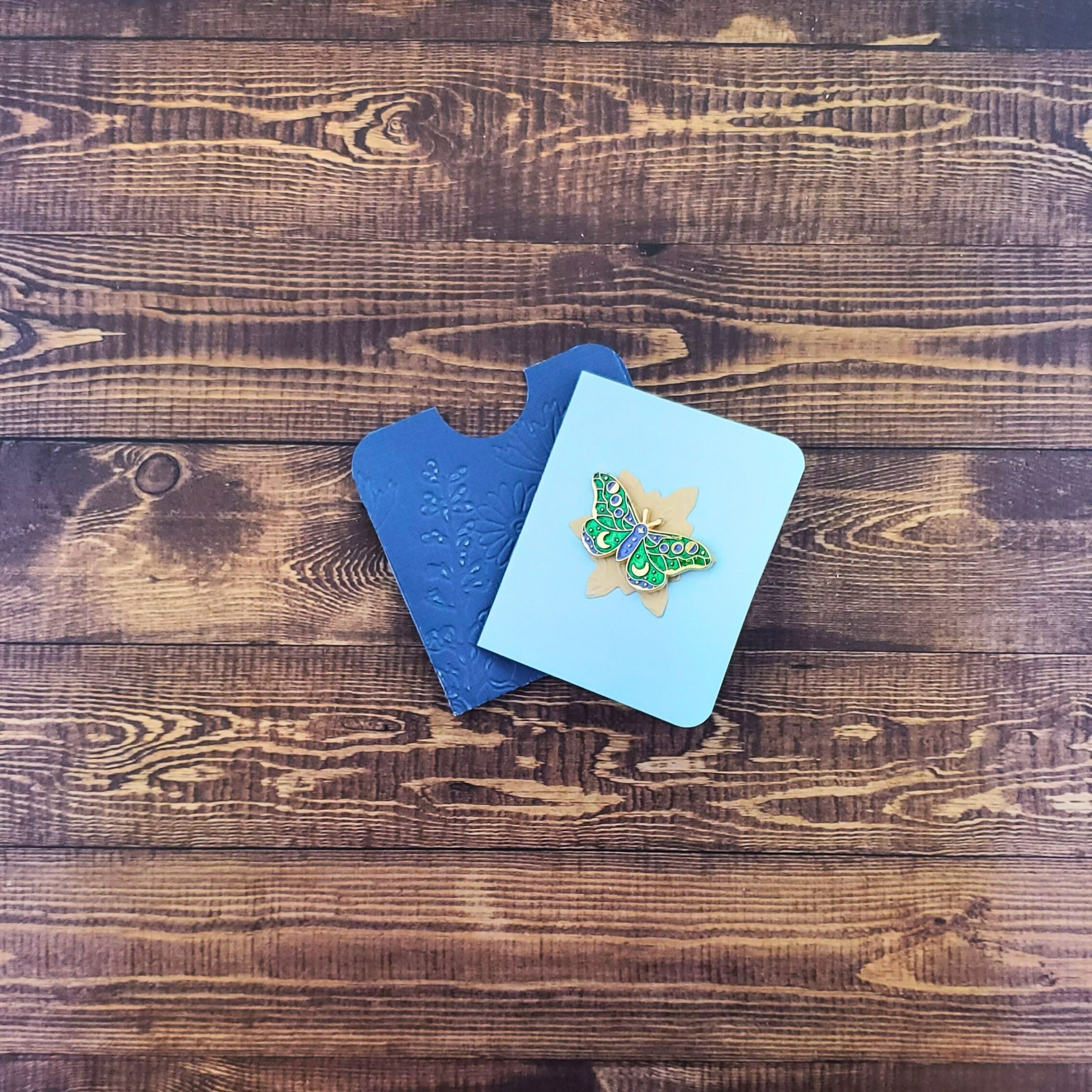 Moon Phases Moth Enamel Pin