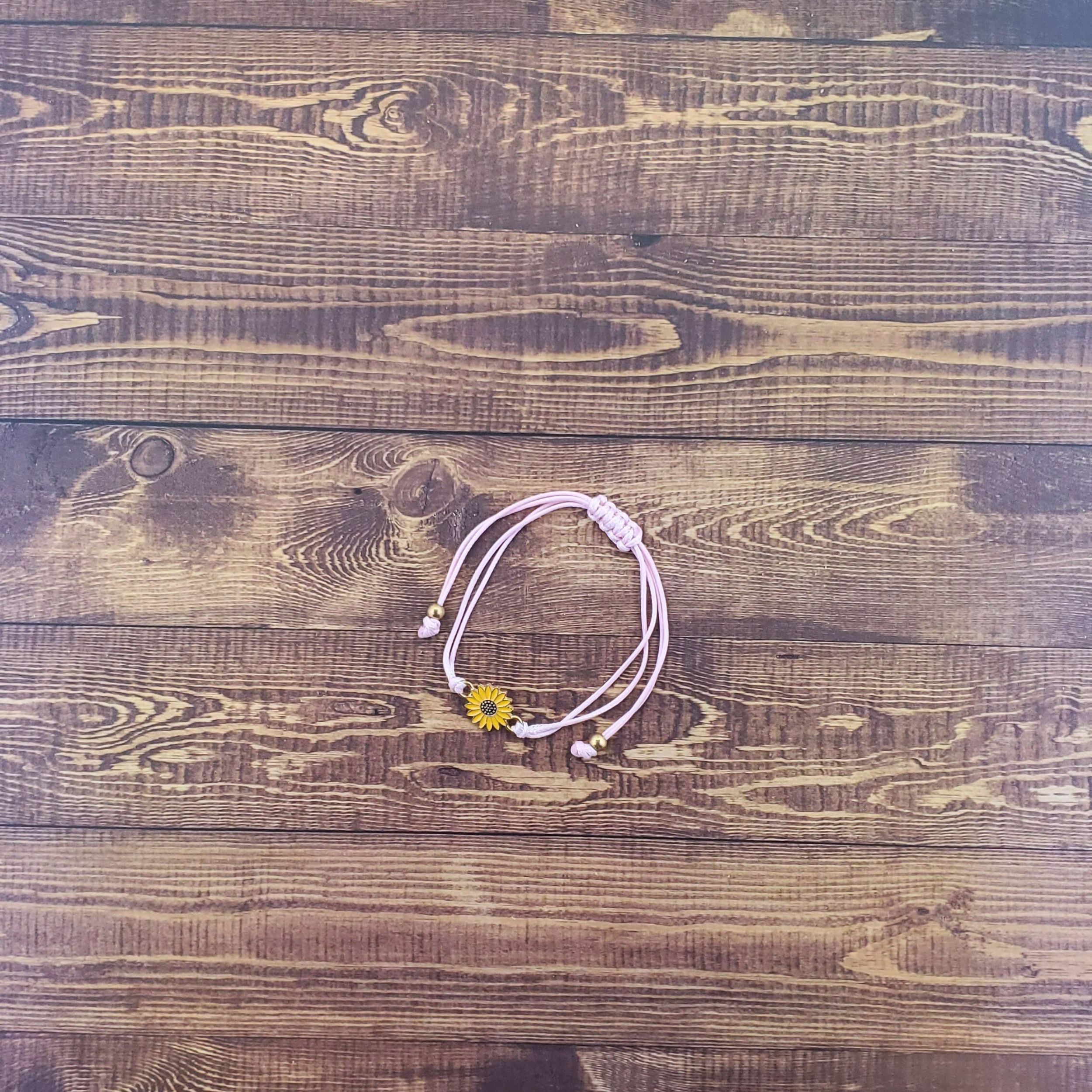 Luxe Sunflower Bracelet in Pink