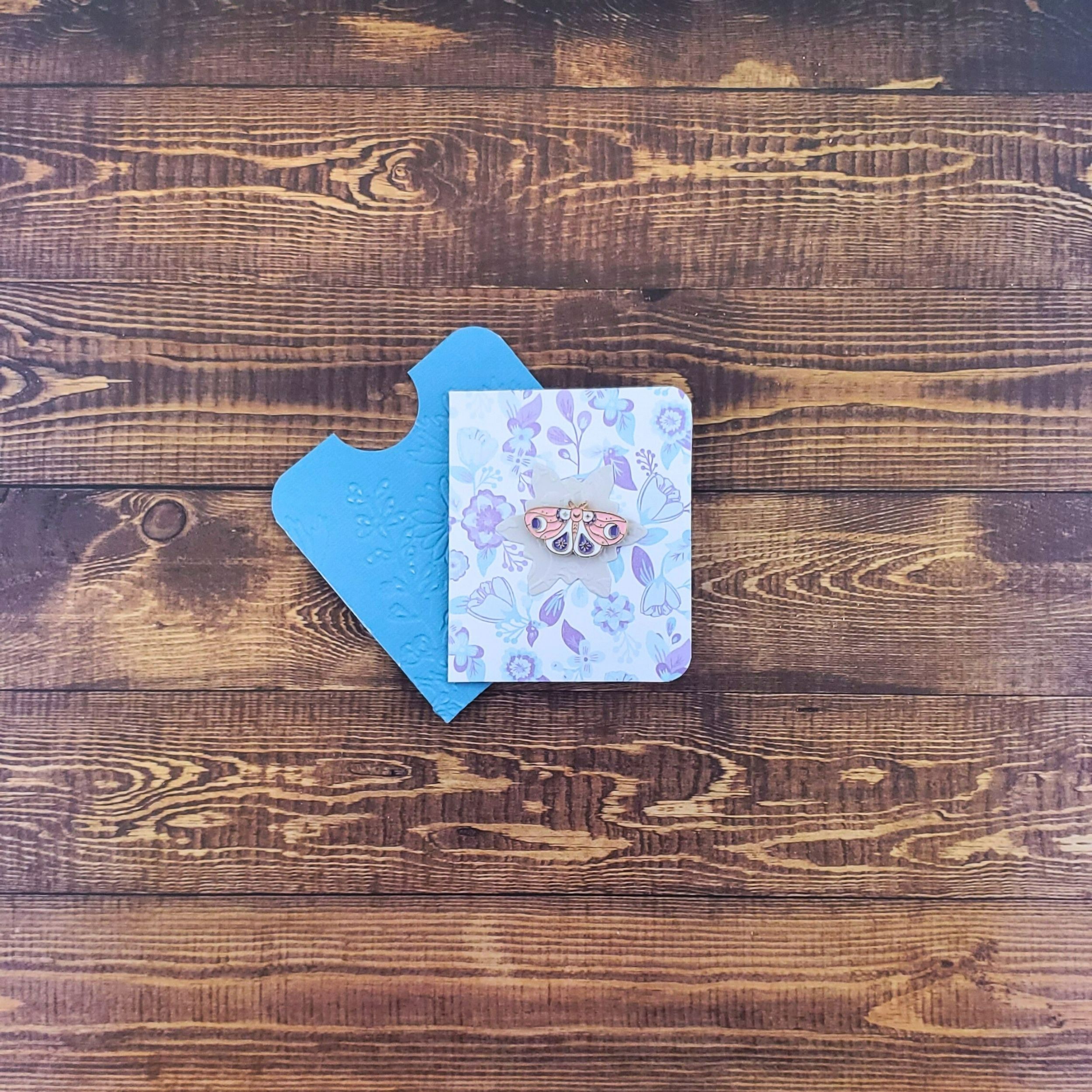 Pink & Purple Moon Moth Enamel Pin