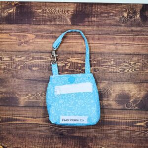 Dainty Blue Floral Tag-Along Pouch