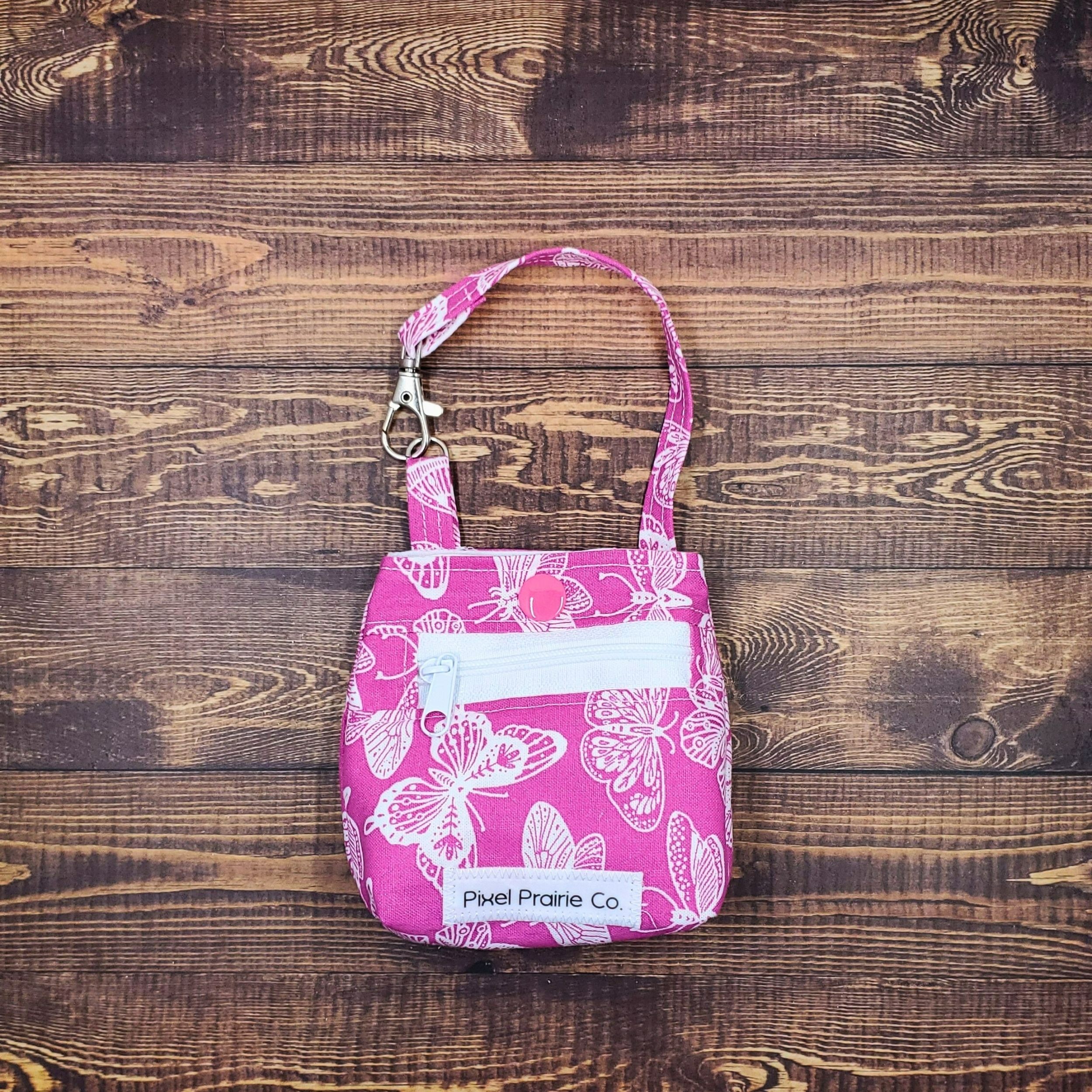 Pink Butterflies Tag-Along Pouch