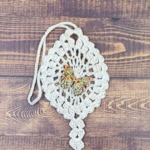 Mint Chocolate Butterfly on Natural Flutter Charm