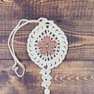 Southwest Pink Flower on Natural Bloom Charm