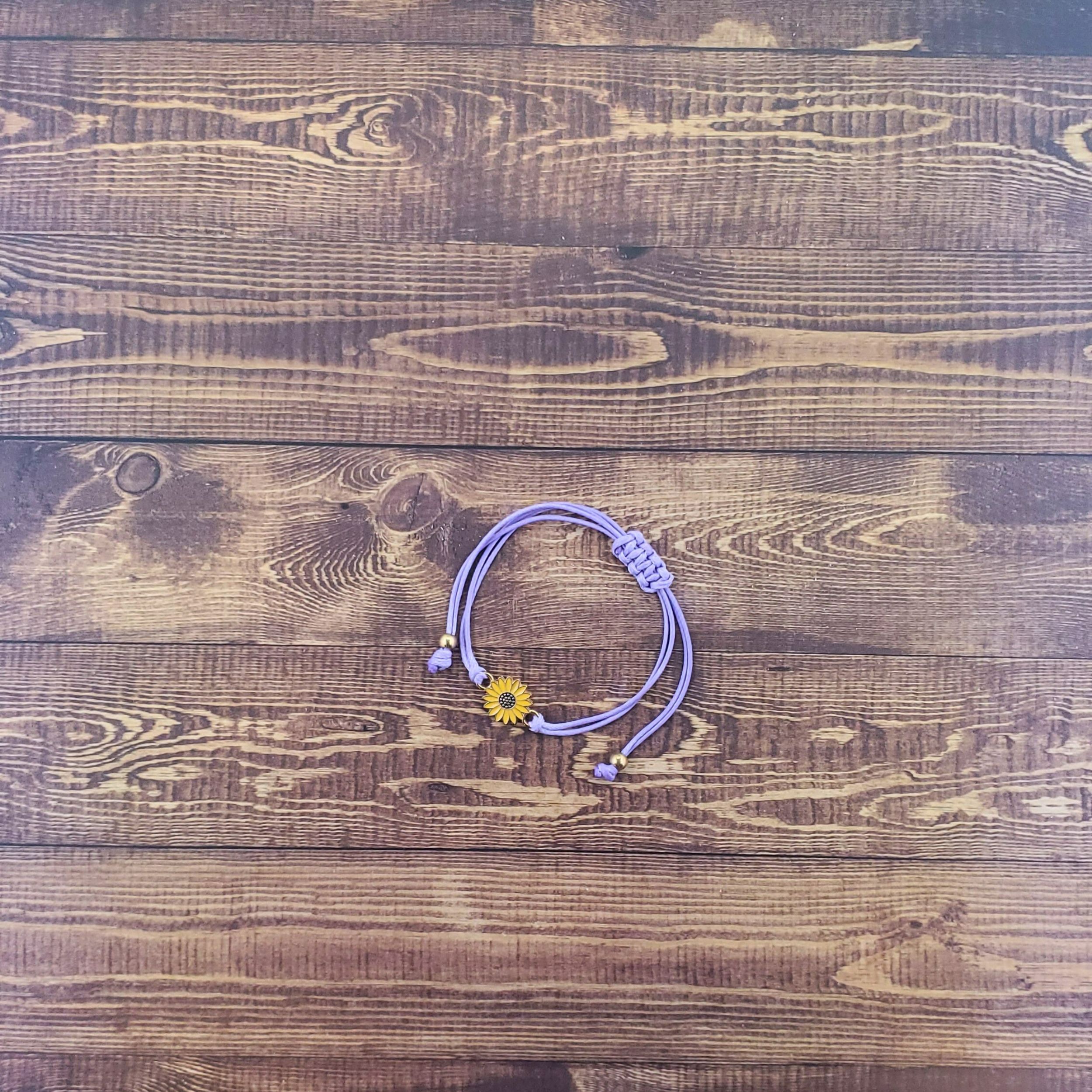 Luxe Sunflower Bracelet in Lilac