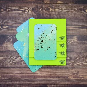Green with Metallic Accents Design Handmade Card & Envelope Set