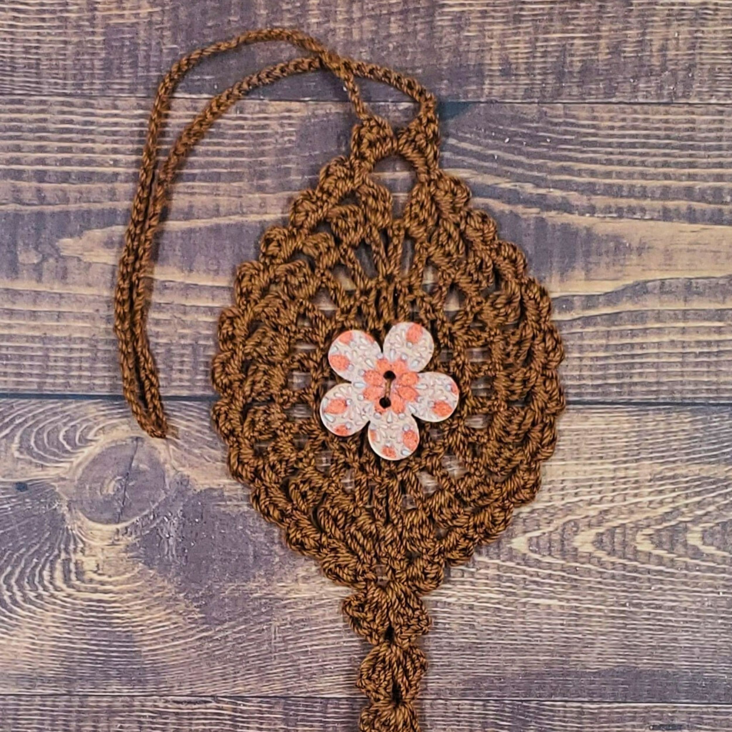Vintage Flower on Cocoa Bloom Charm