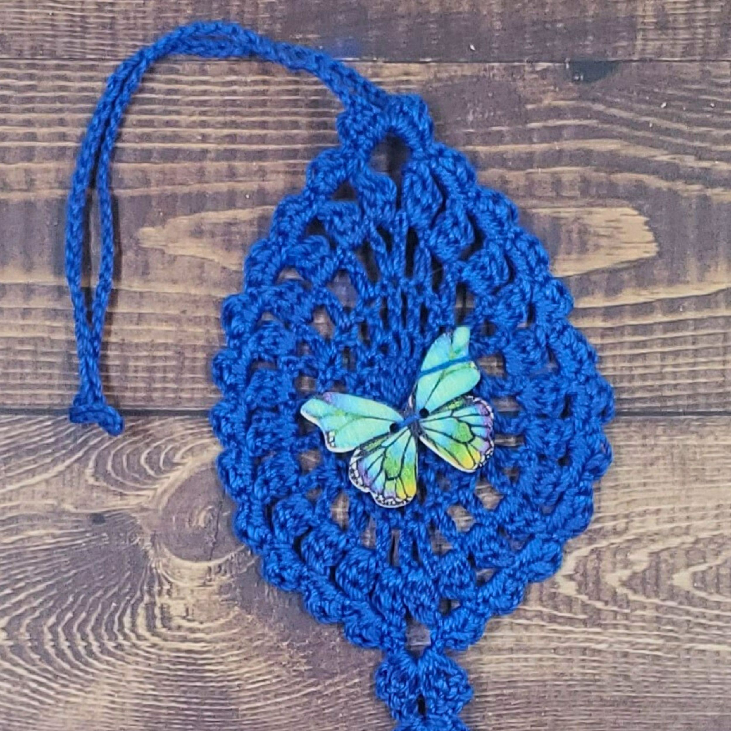 Peacock Butterfly on Royal Blue Flutter Charm