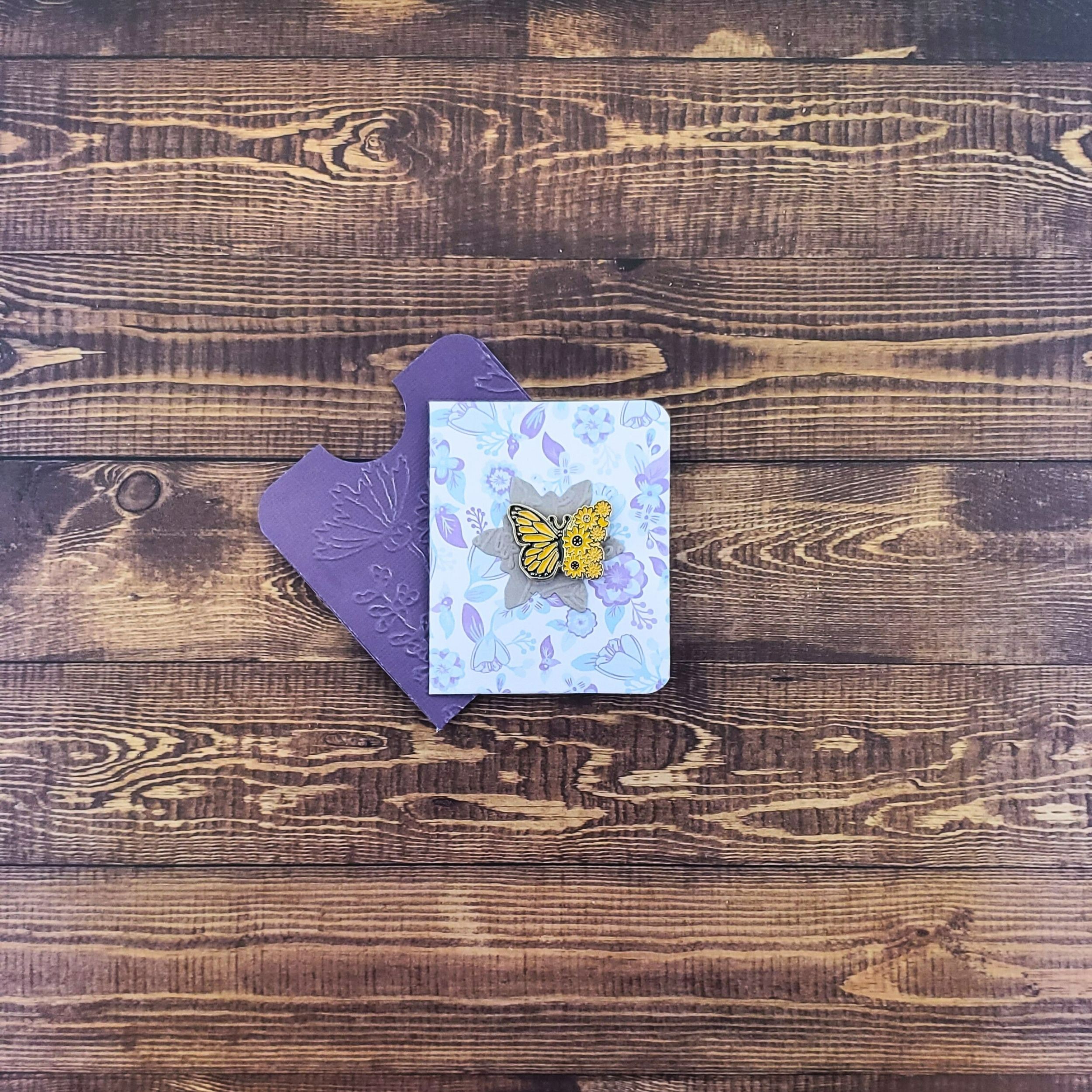 Sunflower Butterfly Enamel Pin