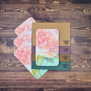 Wild Rose Design Handmade Card & Envelope Set