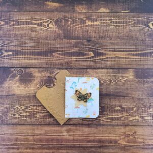 Orange & Black Butterfly Enamel Pin