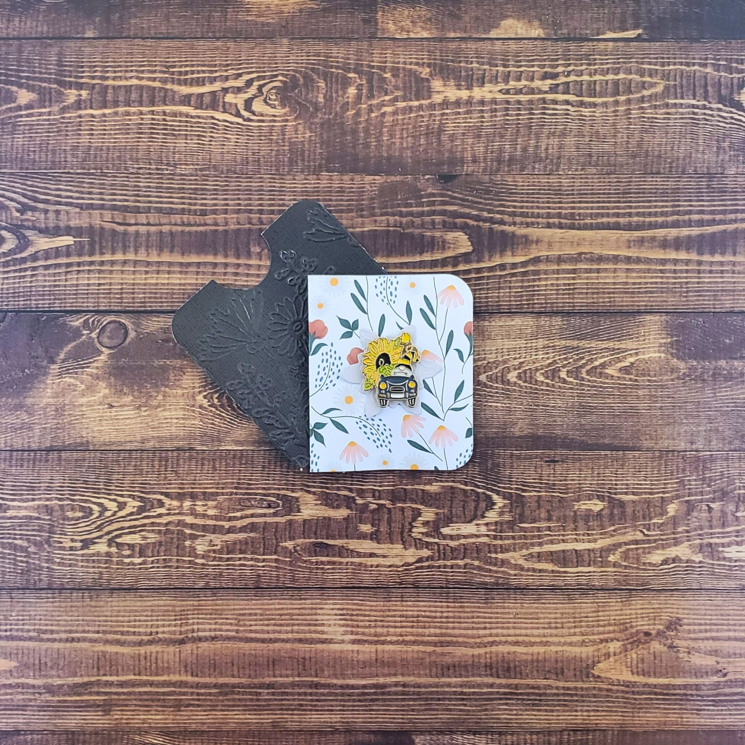 Gnome Driving Enamel Pin