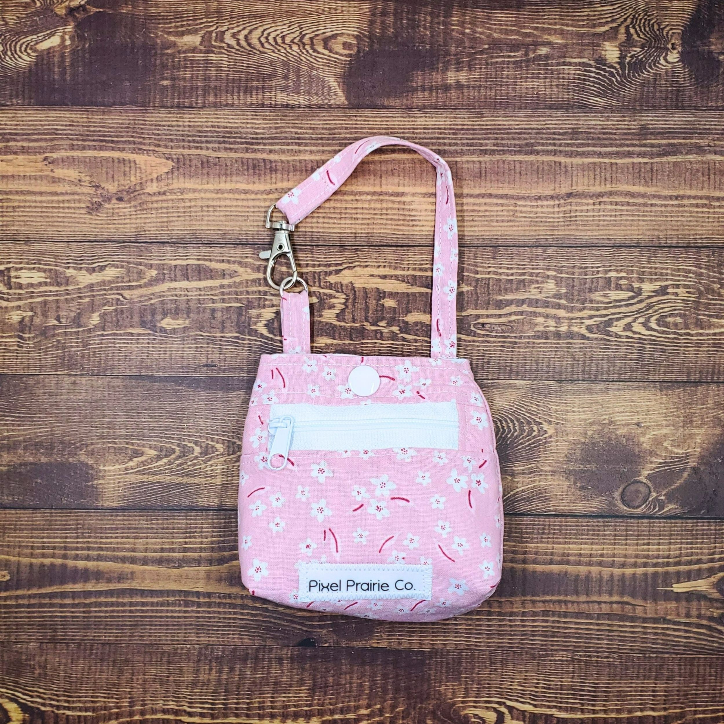 Dainty Pink Tag-Along Pouch