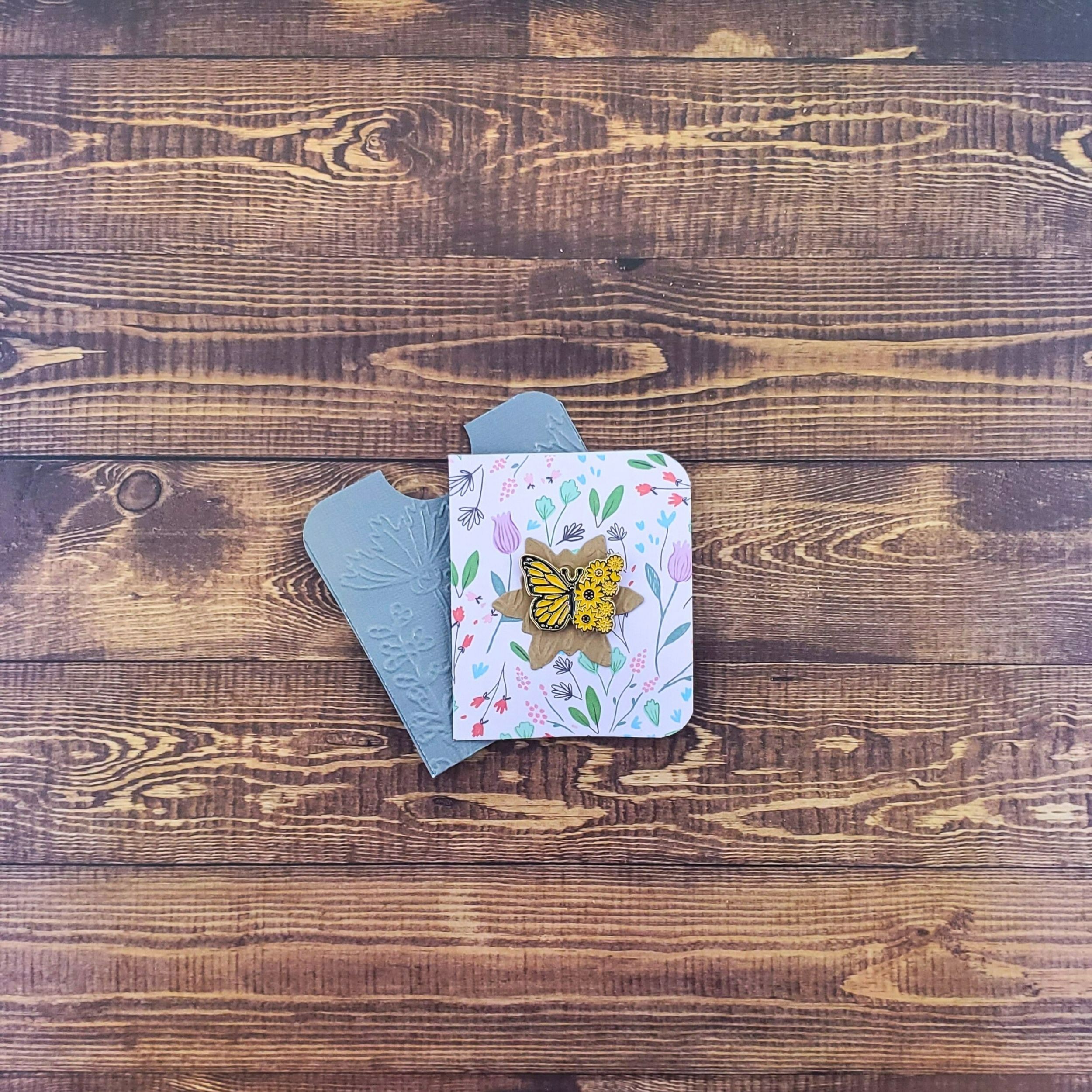 Sunflower Butterfly Enamel Pin