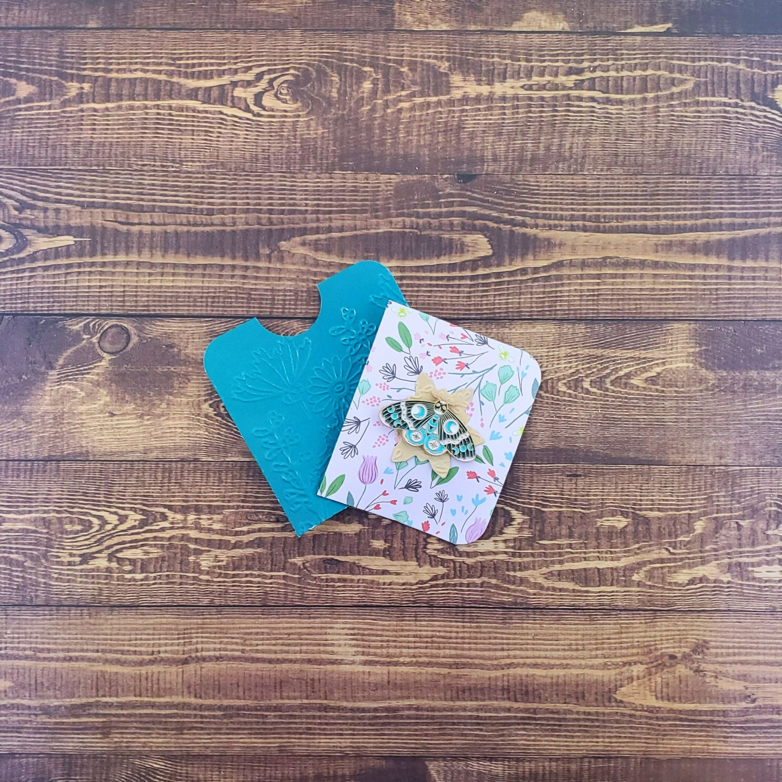 Turquoise Moon Moth Enamel Pin