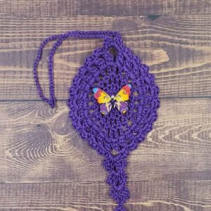 Color Burst Butterfly on Purple Flutter Charm