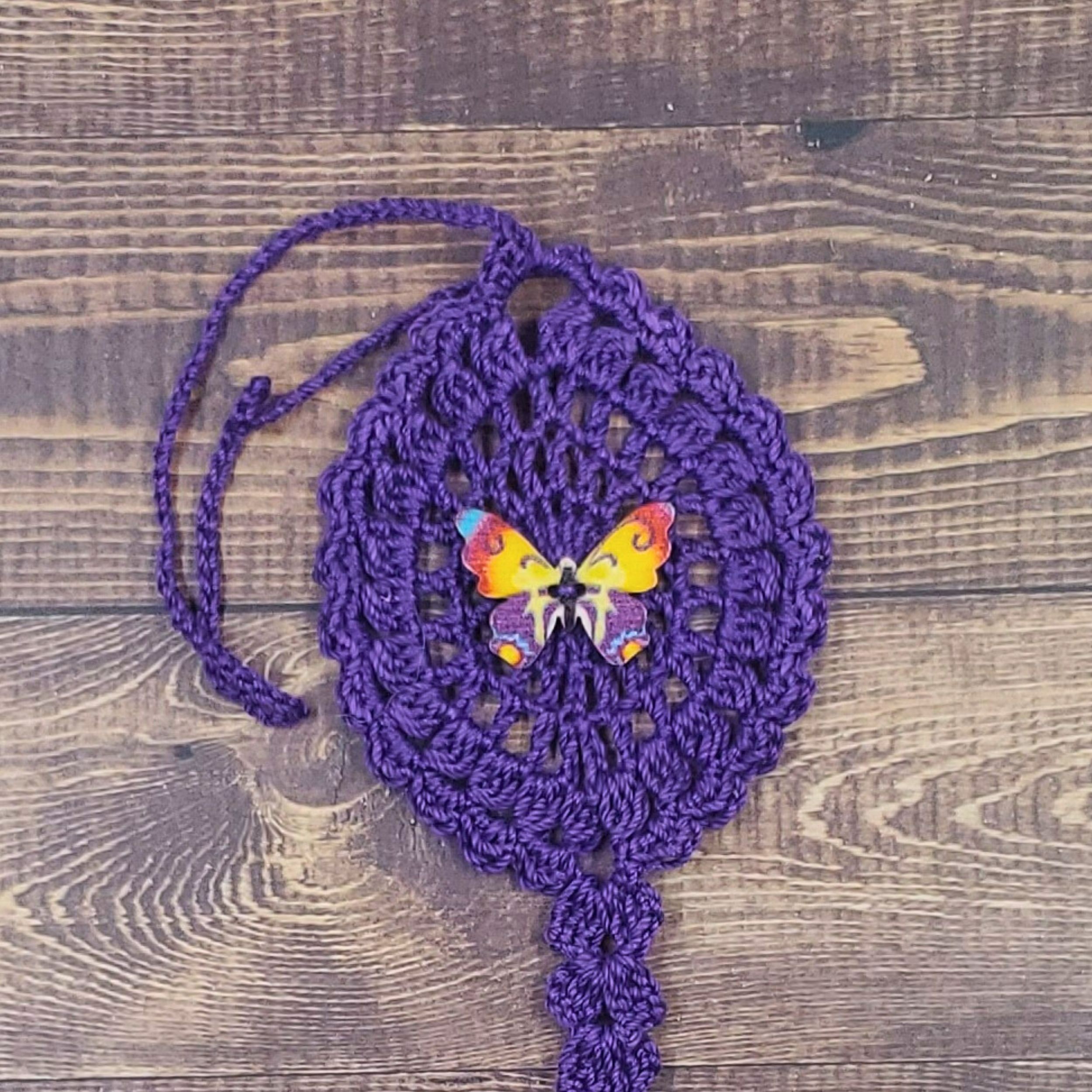 Color Burst Butterfly on Purple Flutter Charm