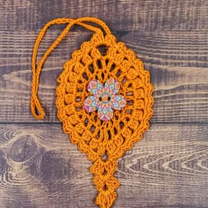 Southwest Pink Flower on Orange Bloom Charm