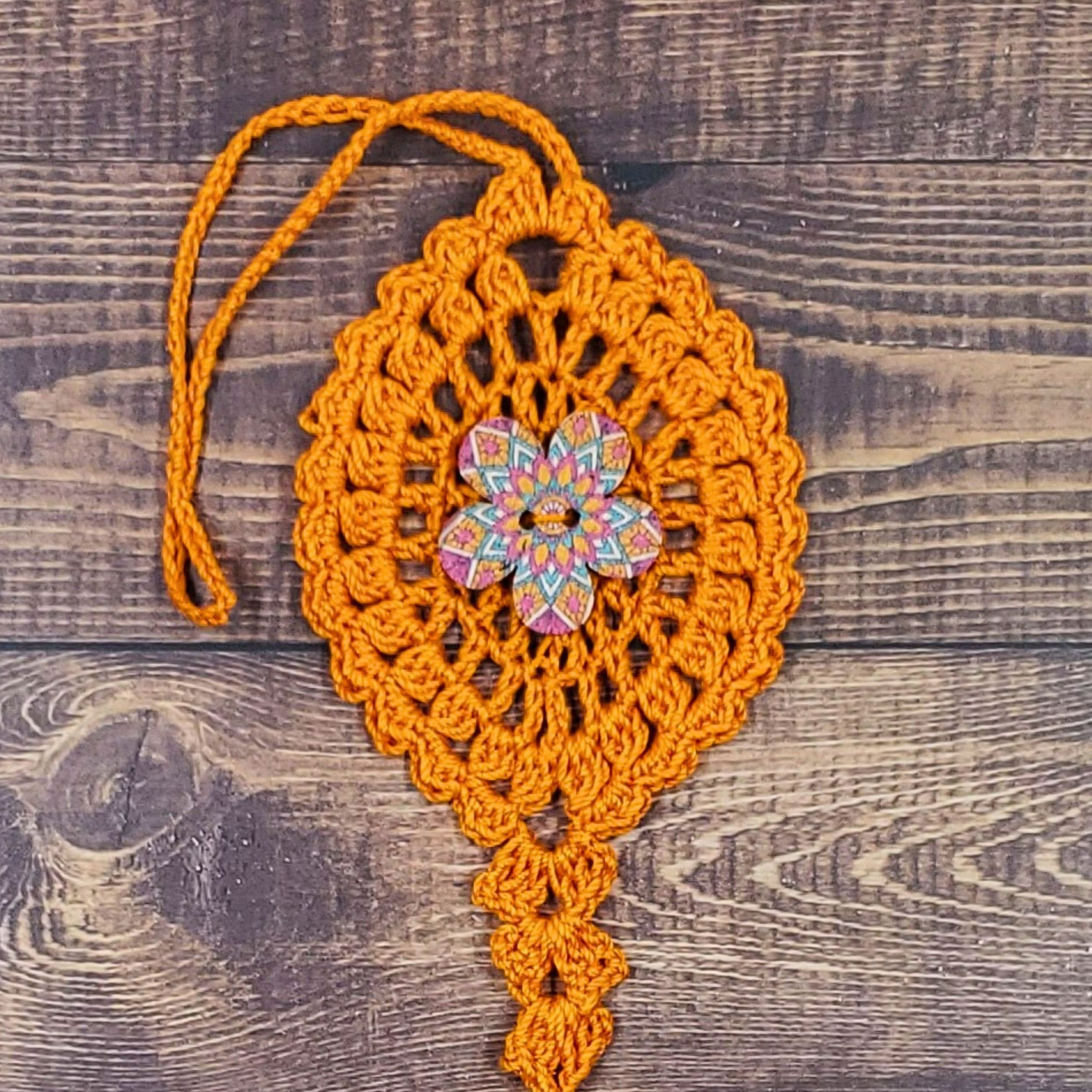 Southwest Pink Flower on Orange Bloom Charm