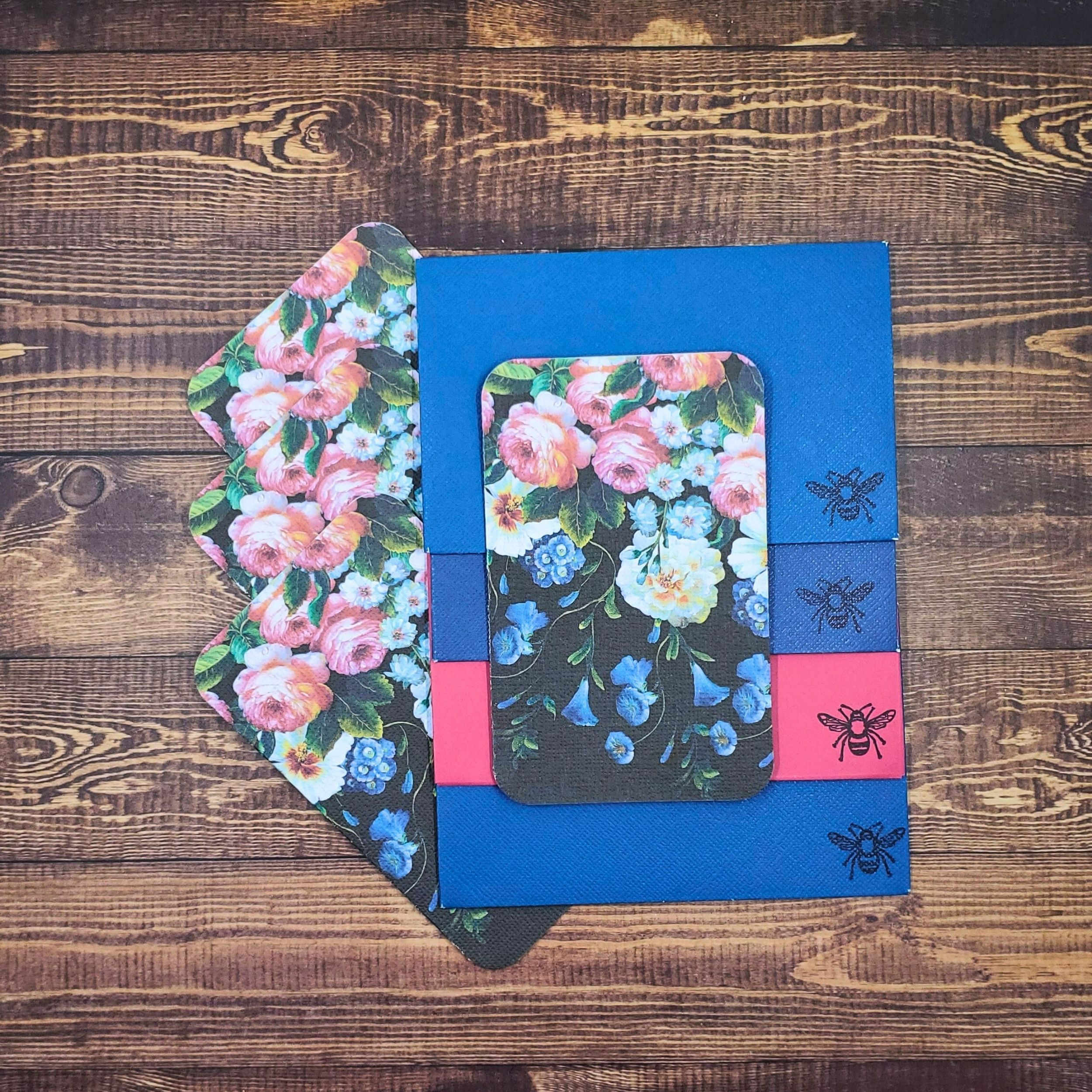 Floral Design Handmade Card & Envelope Set