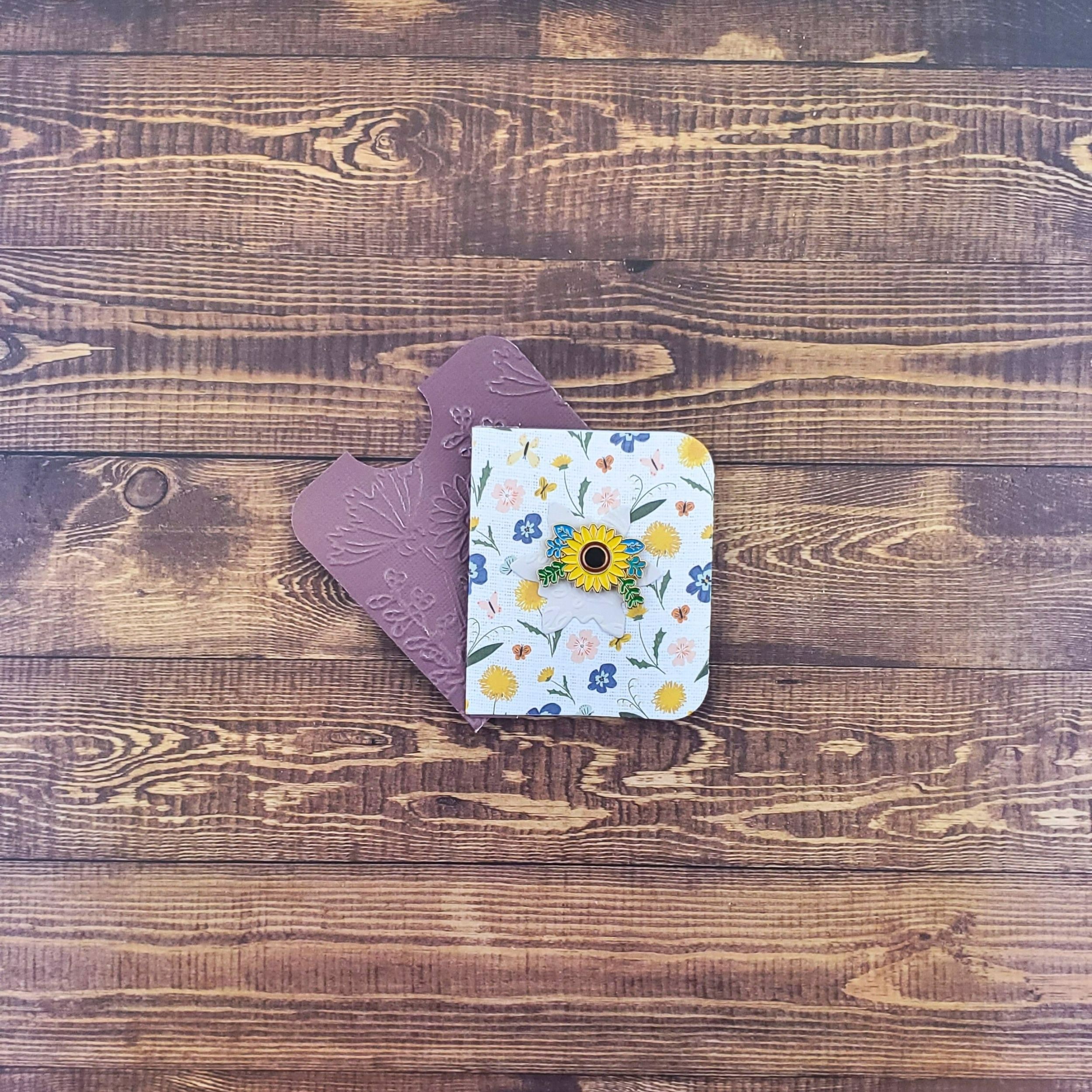 Sunflower & Greenery Enamel Pin
