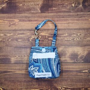 Blue Paisley Tag-Along Pouch